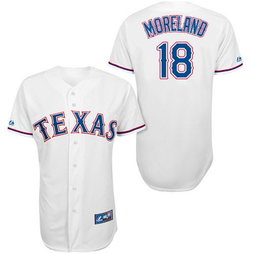 Mitch Moreland #18 Youth Baseball Jersey-Texas Rangers Authentic Home White Cool Base MLB Jersey